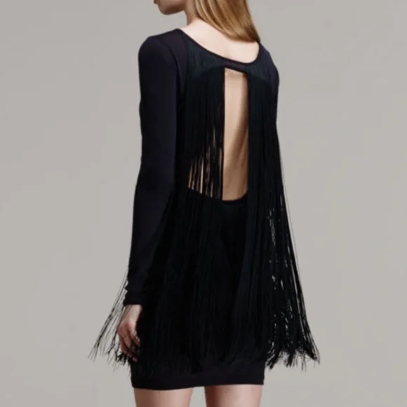 Stella McCartney Fringed Long-Sleeve Dress